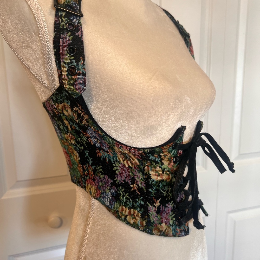 Dolls Kill Multicolor Lace-Up Corset Top - Picture 6 of 11